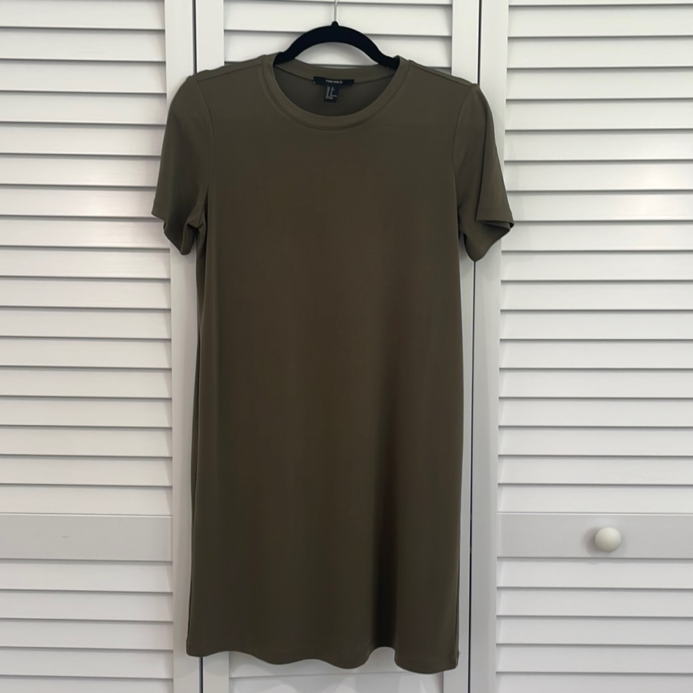 Olive Green T Shirt Dress Size Small